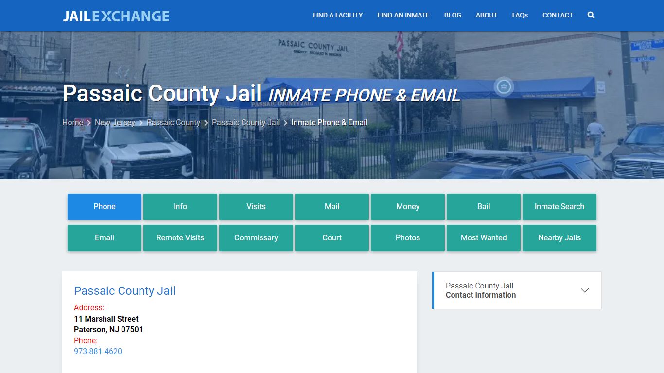 Inmate Phone - Passaic County Jail, NJ - Jail Exchange